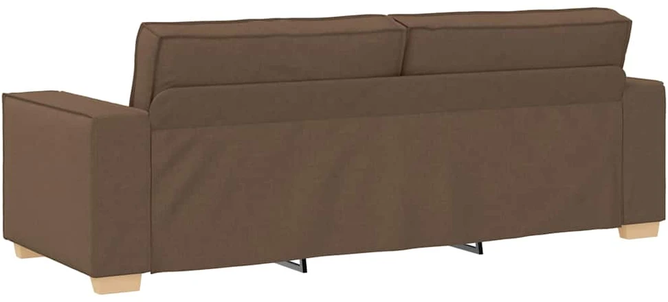 Trivietė sofa, ruda, 180 cm, audinys