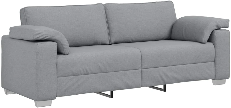 3-Vietis Sofa Šviesiai pilka 220 cm audinys