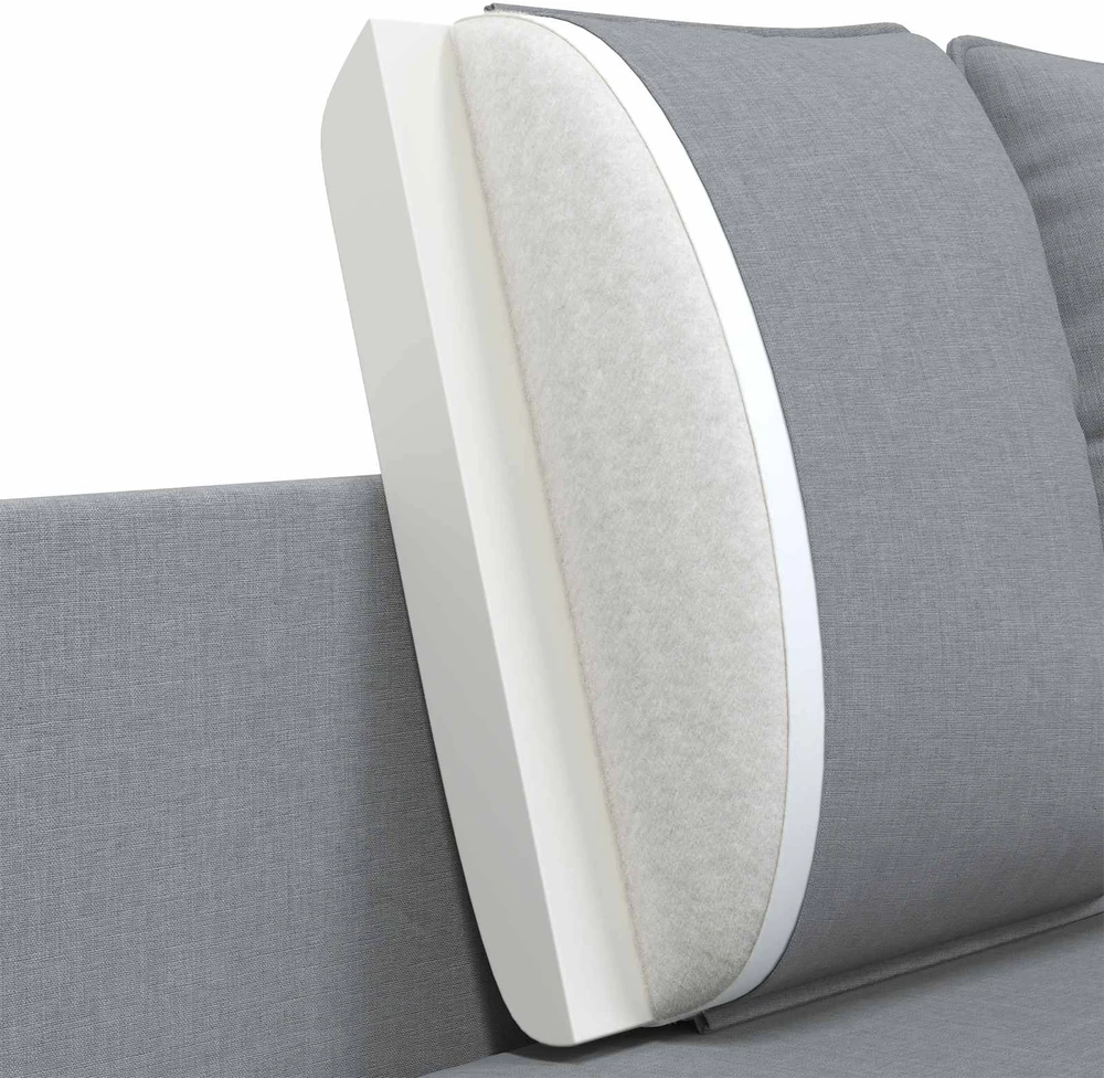 3-Vietis Sofa Šviesiai pilka 222 x 81 x 89 cm Audinys