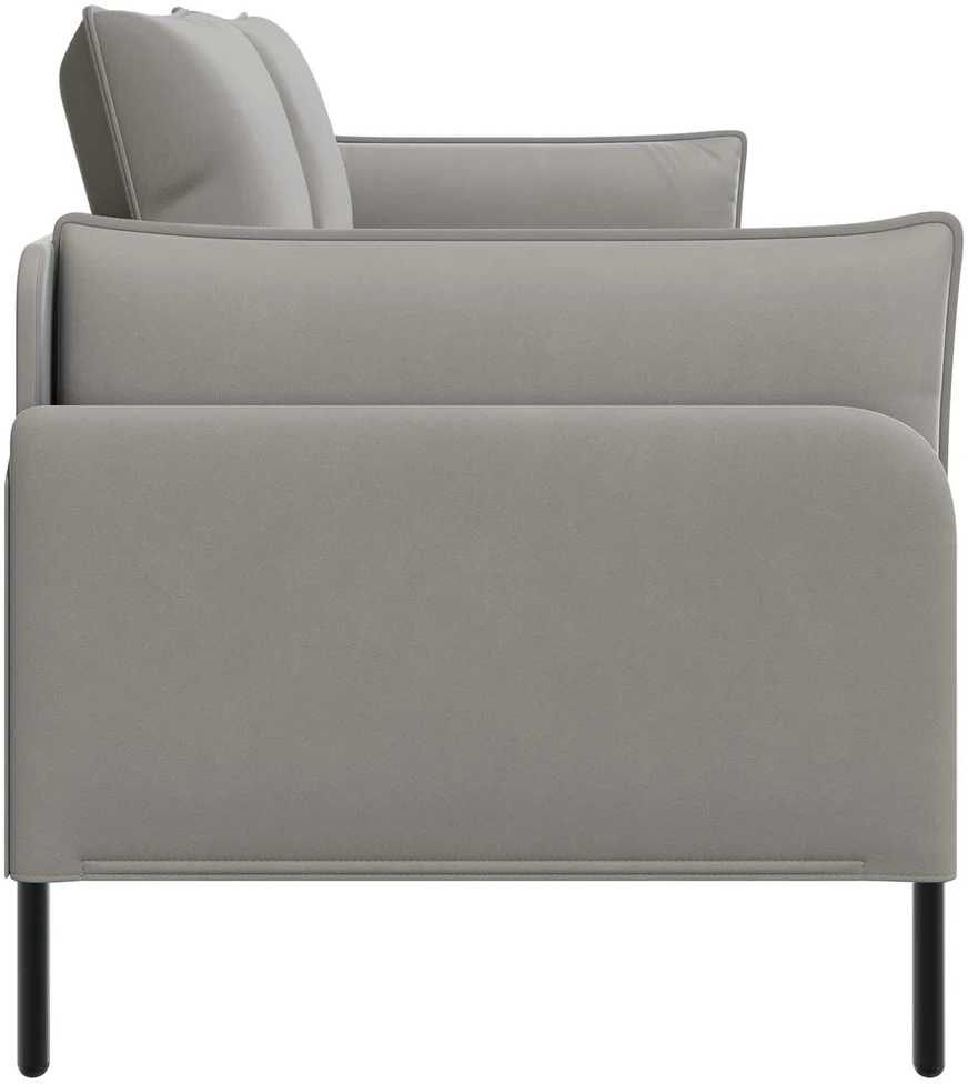 3-Vietis Sofa Šviesiai pilka 222 x 81 x 89 cm Aksomas