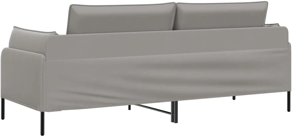 3-Vietis Sofa Šviesiai pilka 222 x 81 x 89 cm Aksomas