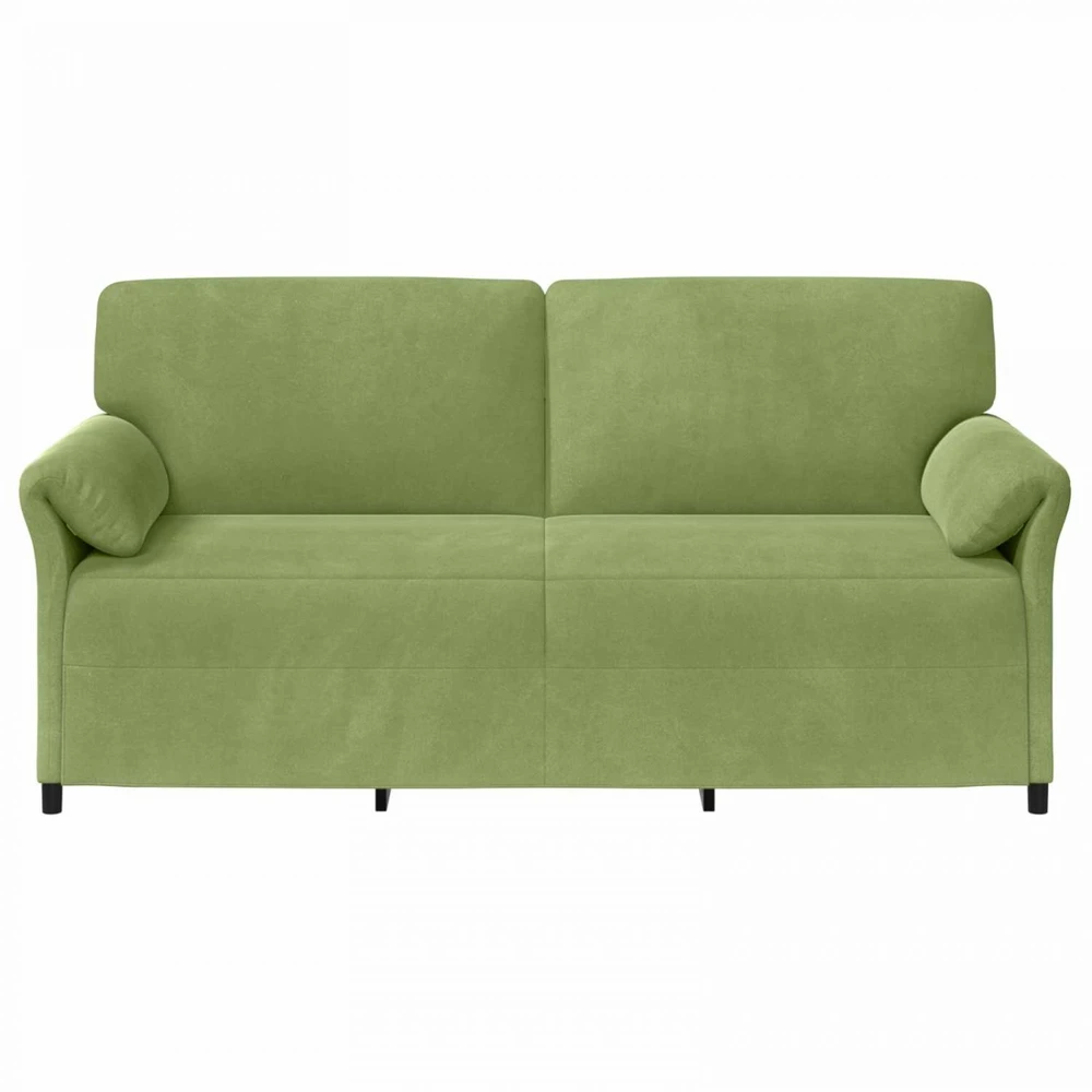 3-Vietis Sofa Šviesiai žalia 198 x 83 x 95 cm Aksomas