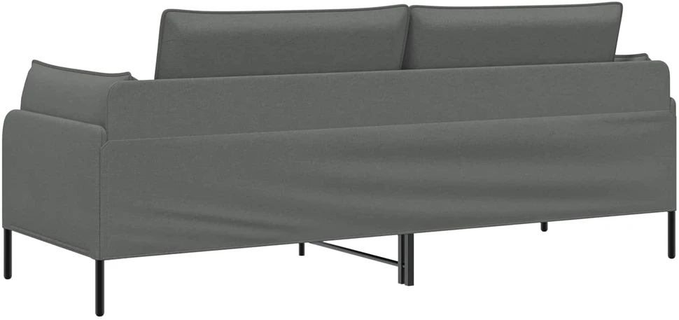 3-Vietis Sofa Tamsiai pilka 222 x 81 x 89 cm Audinys