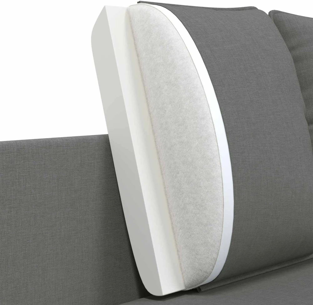 3-Vietis Sofa Tamsiai pilka 222 x 81 x 89 cm Audinys