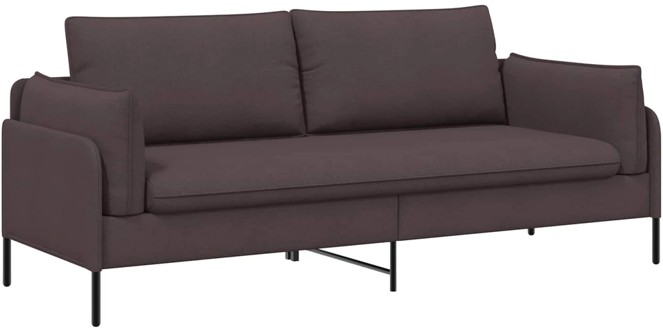 3-Vietis Sofa Tamsiai rudas 222 x 81 x 89 cm Audinys