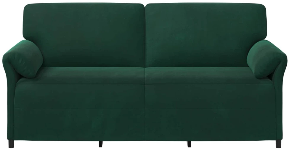 3-Vietis Sofa Tamsiai žalia 198 x 83 x 95 cm Aksomas