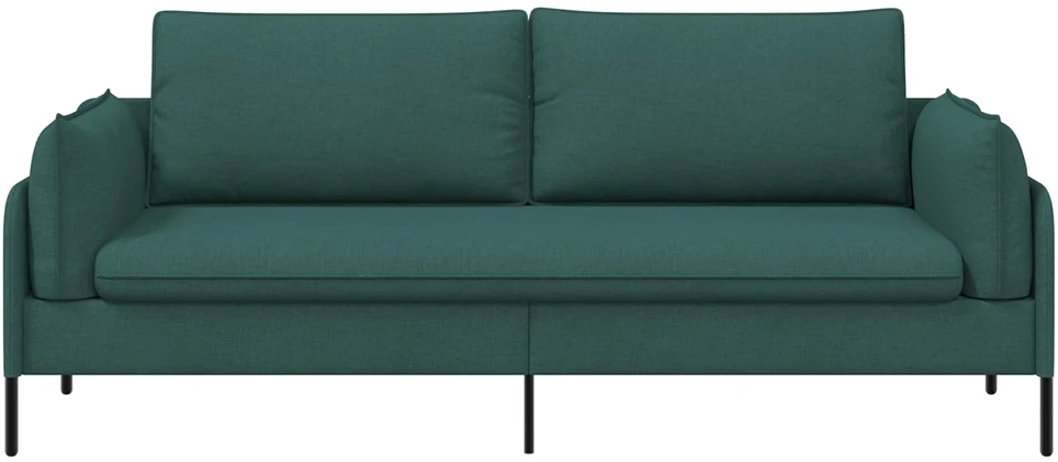3-Vietis Sofa Tamsiai žalia 222 x 81 x 89 cm Audinys