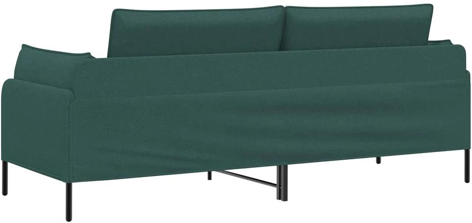 3-Vietis Sofa Tamsiai žalia 222 x 81 x 89 cm Audinys