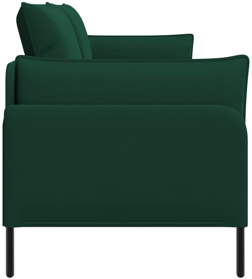 3-Vietis Sofa Tamsiai žalia 222 x 81 x 89 cm Aksomas