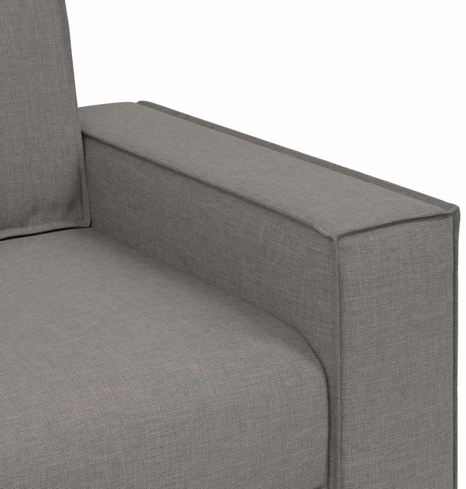 Trivietė sofa, pilkai ruda, 180 cm, audinys