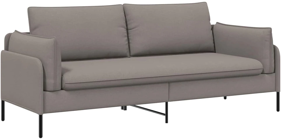 3-Vietis Sofa Taupe 222 x 81 x 89 cm Audinys