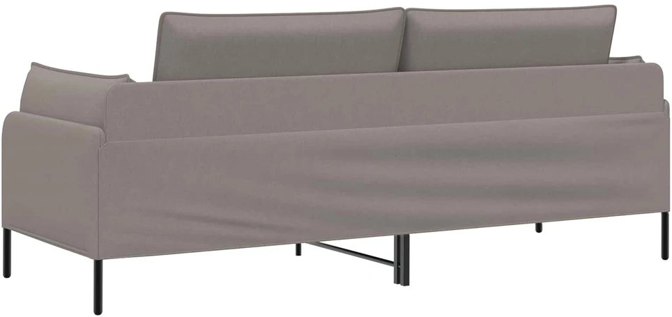3-Vietis Sofa Taupe 222 x 81 x 89 cm Audinys