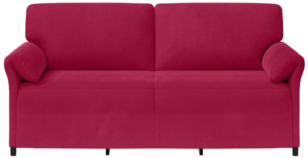 3-Vietis Sofa Vyno raudona 198 x 83 x 95 cm Aksomas