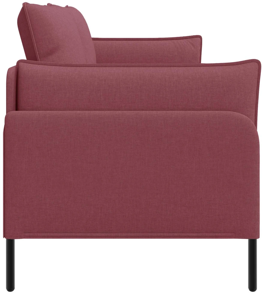 3-Vietis Sofa Vyno raudona 222 x 81 x 89 cm Audinys