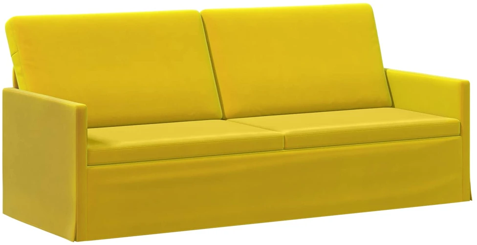 3 vietų sofa Geltona 190 x 81 x 82 cm Aksomas