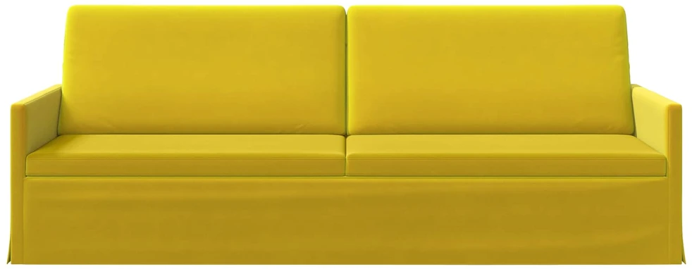 3 vietų sofa Geltona 220 x 81 x 82 cm Aksomas