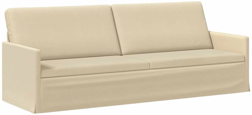 3 vietų sofa Kreminė 220 x 81 x 82 cm Audinys