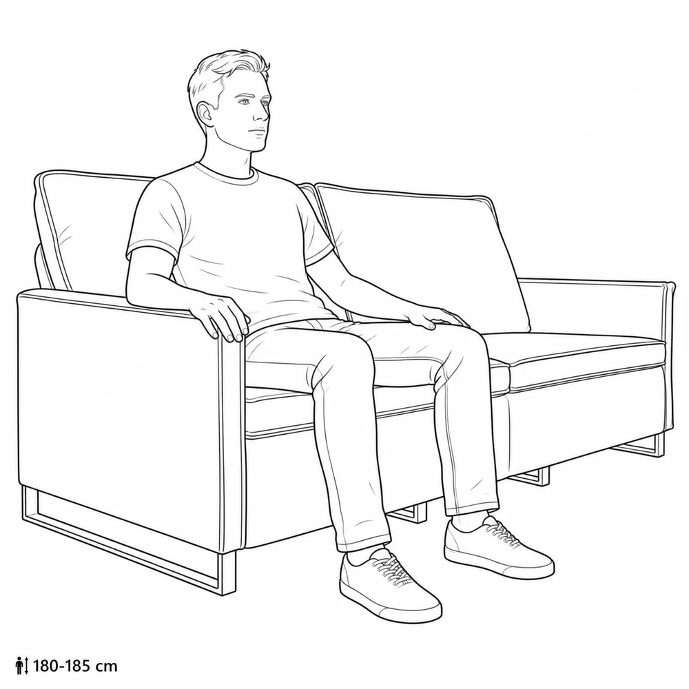 3 vietų sofa Ruda 220 x 81 x 82 cm Dirbtinė zomša