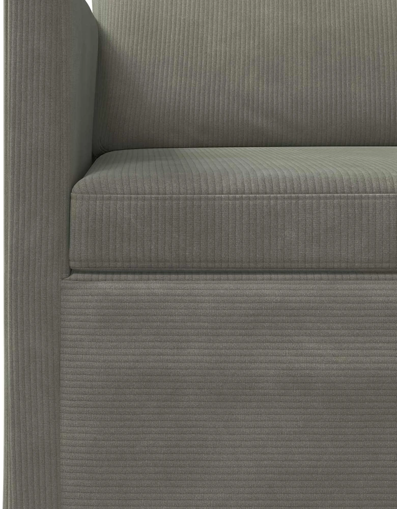 3 vietų sofa Šviesiai pilka 220 x 81 x 82 cm Kordūrinis audinys