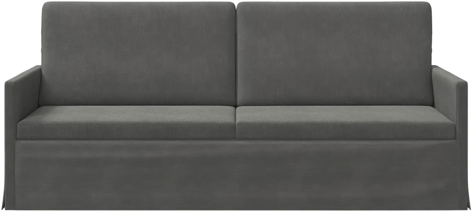 3 vietų sofa Tamsiai pilka 190 x 81 x 82 cm Kordūrinis audinys