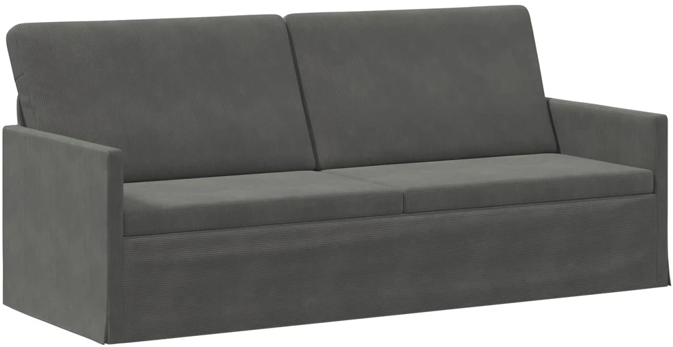 3 vietų sofa Tamsiai pilka 190 x 81 x 82 cm Kordūrinis audinys