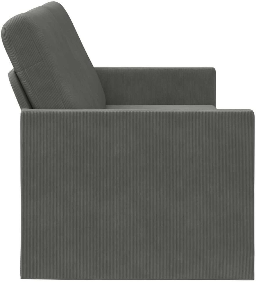 3 vietų sofa Tamsiai pilka 220 x 81 x 82 cm Kordūrinis audinys
