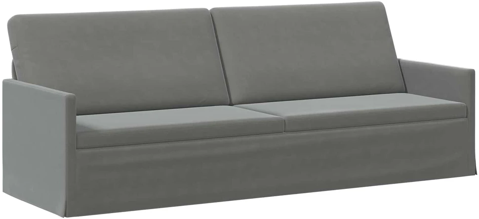3 vietų sofa Tamsiai pilka 220 x 81 x 82 cm Aksomas