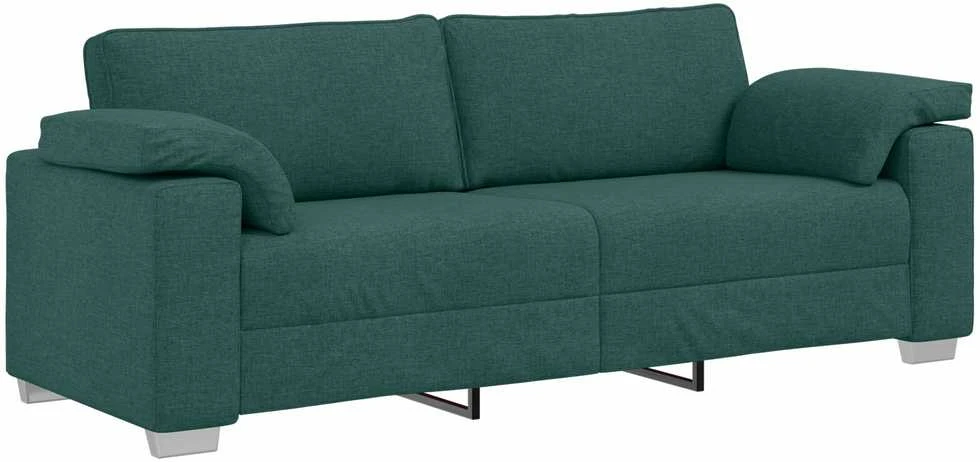 3-Vietis Sofa Tamsiai žalia 220 cm audinys