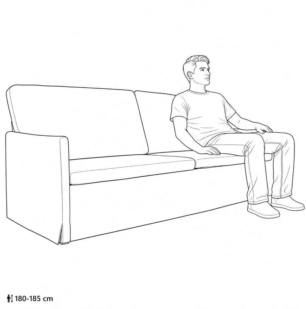 3 vietų sofa Turkio 220 x 81 x 82 cm Aksomas