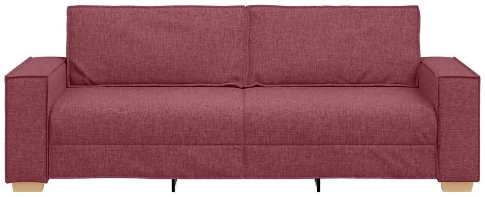 3-Vietis Sofa Vyno raudona 220 cm audinys