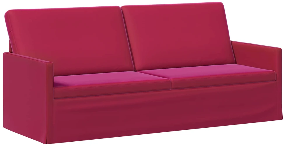 3 vietų sofa Vyno raudona 190 x 81 x 82 cm Aksomas
