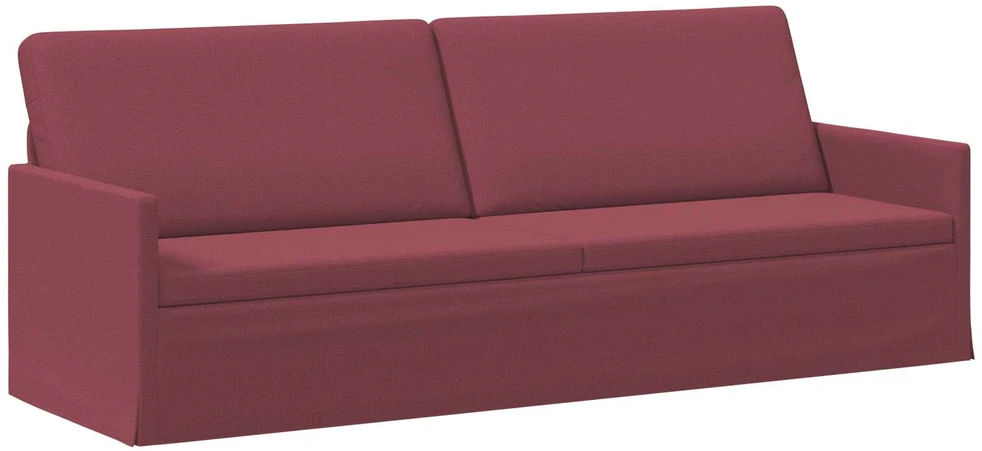3 vietų sofa Vyno raudona 220 x 81 x 82 cm Audinys