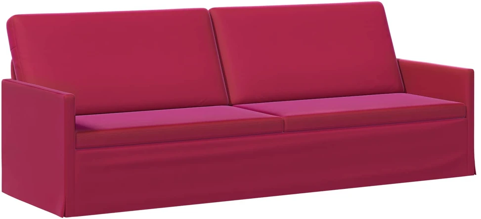 3 vietų sofa Vyno raudona 220 x 81 x 82 cm Aksomas
