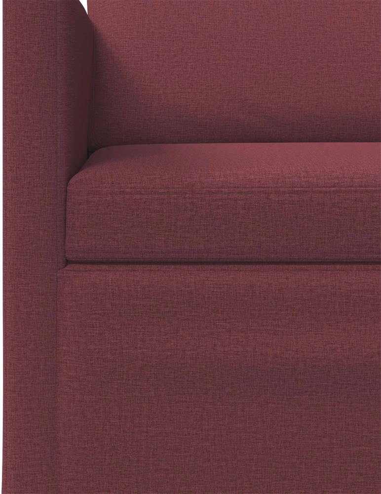 3 vietų sofa Vyno raudona 220 x 81 x 82 cm Audinys