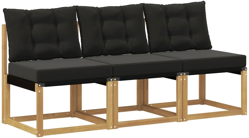 3 vnt. Lauko Vidurinis Sofa Balta