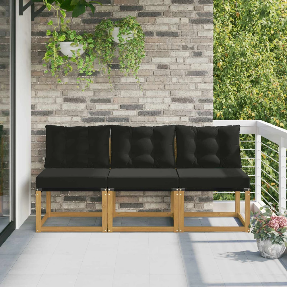 3 vnt. Lauko Vidurinis Sofa Balta