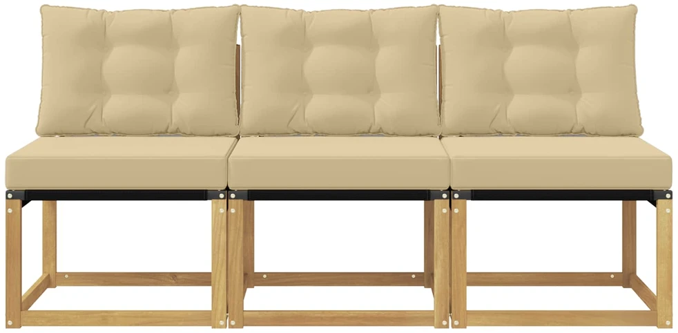 3 vnt. Lauko Vidurinis Sofa Balta