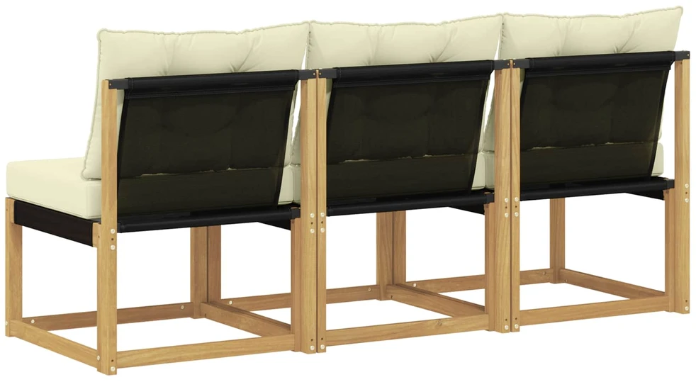 3 vnt. Lauko Vidurinis Sofa Balta