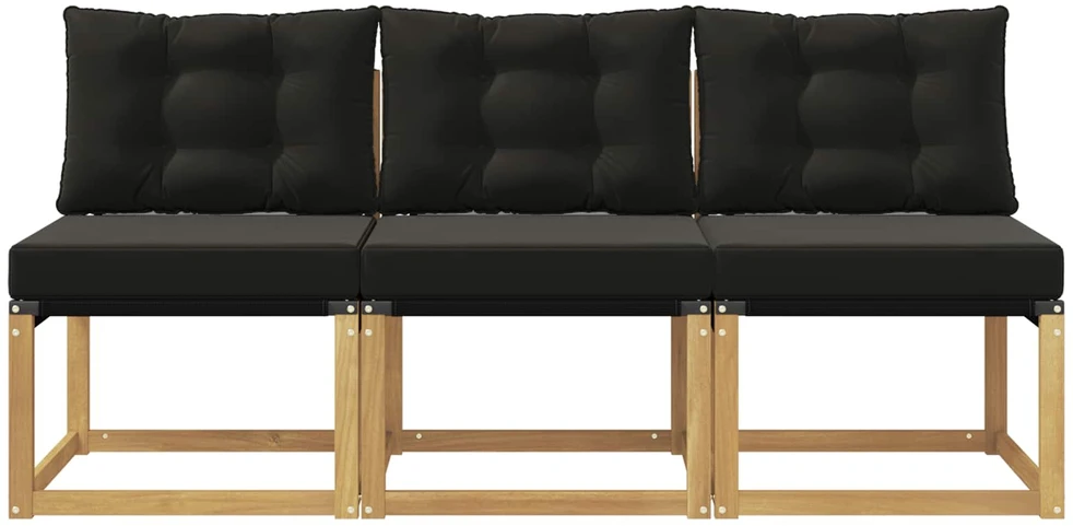 3 vnt. Lauko Vidurinis Sofa Balta