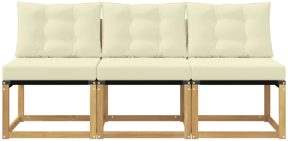 3 vnt. Lauko Vidurinis Sofa Balta