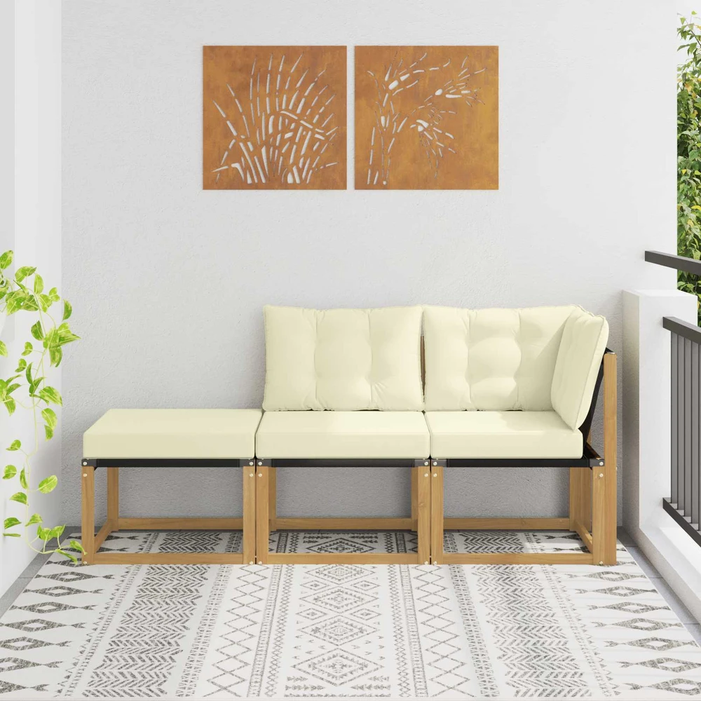 3 vnt. Sekcija sofa vienetai Balta