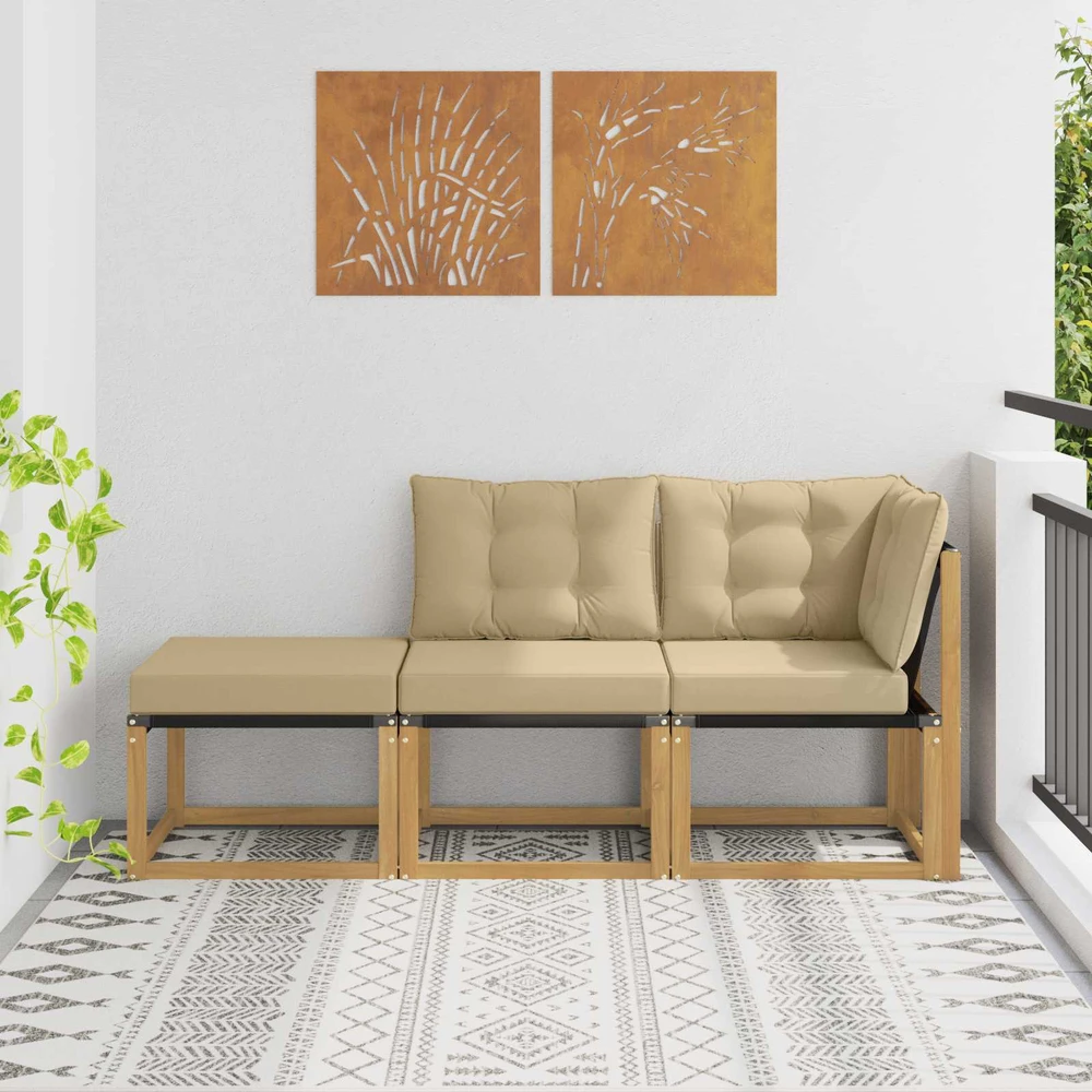 3 vnt. Sekcija sofa vienetai Balta