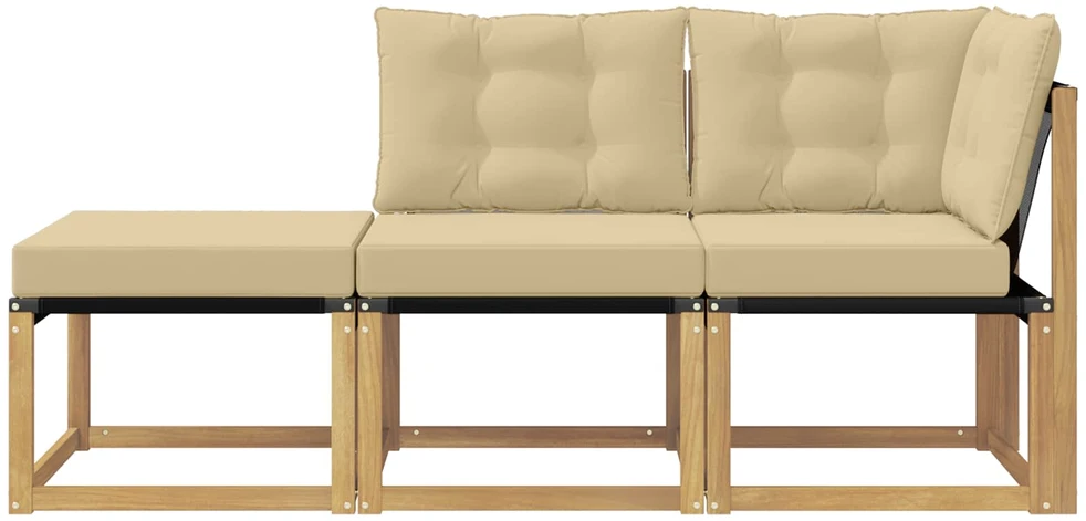 3 vnt. Sekcija sofa vienetai Balta