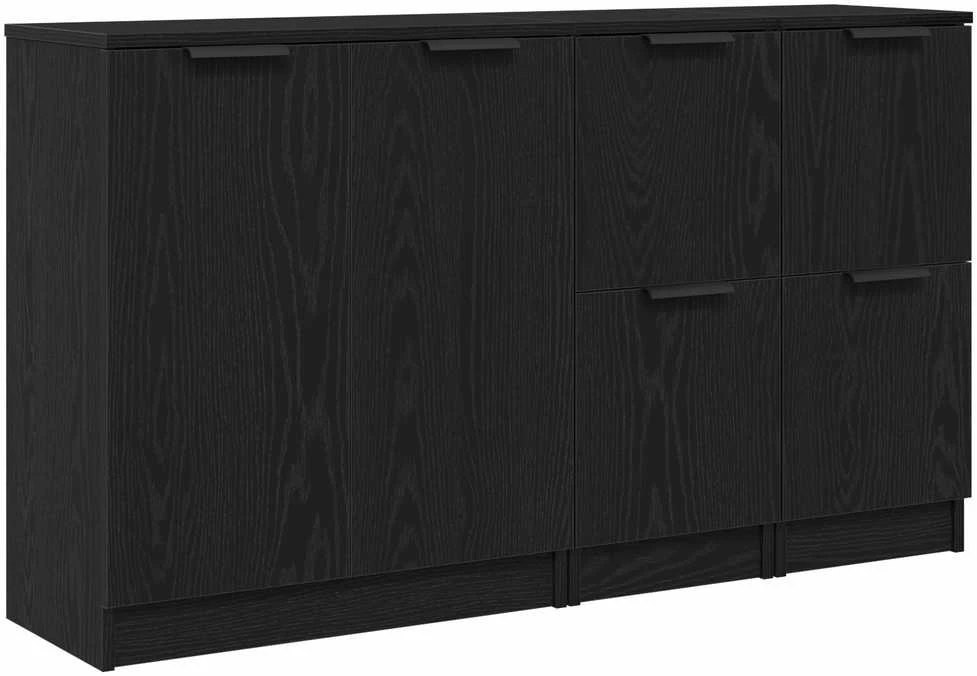 Kabalas 3 vnt. Juodas ąžuolas 120 x 30 x 70 cm Apdirbta mediena