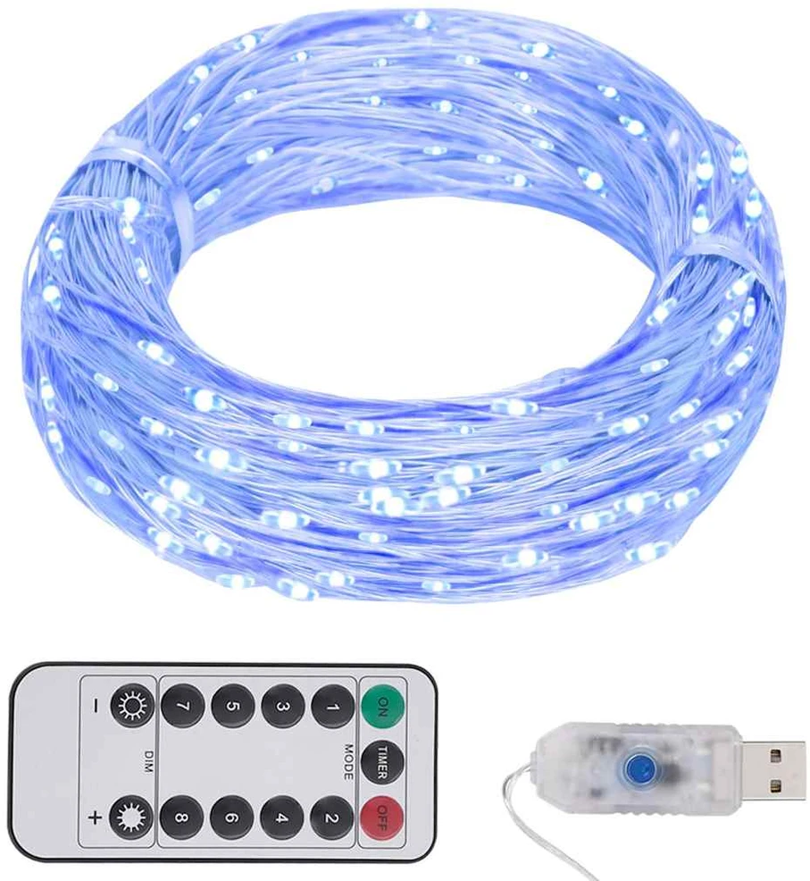 300 LED lempučių girlianda, mėlynos spalvos, 30m