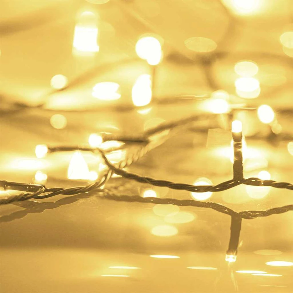 300 LED lempučių girlianda, šiltos baltos spalvos, 30m, PVC
