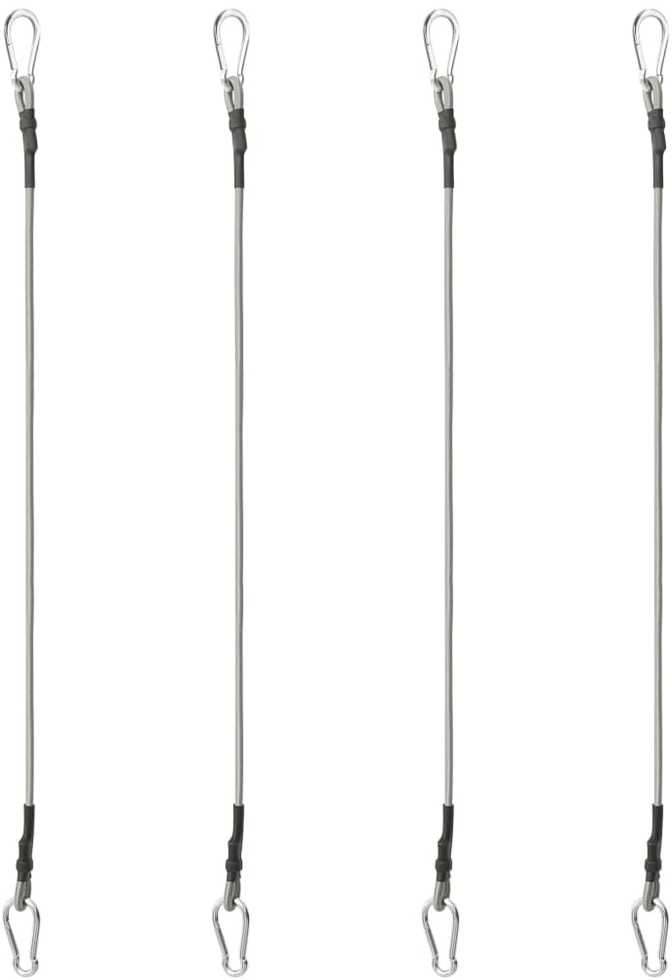 310252 Ropes with Carabiner 4 pcs Rubber