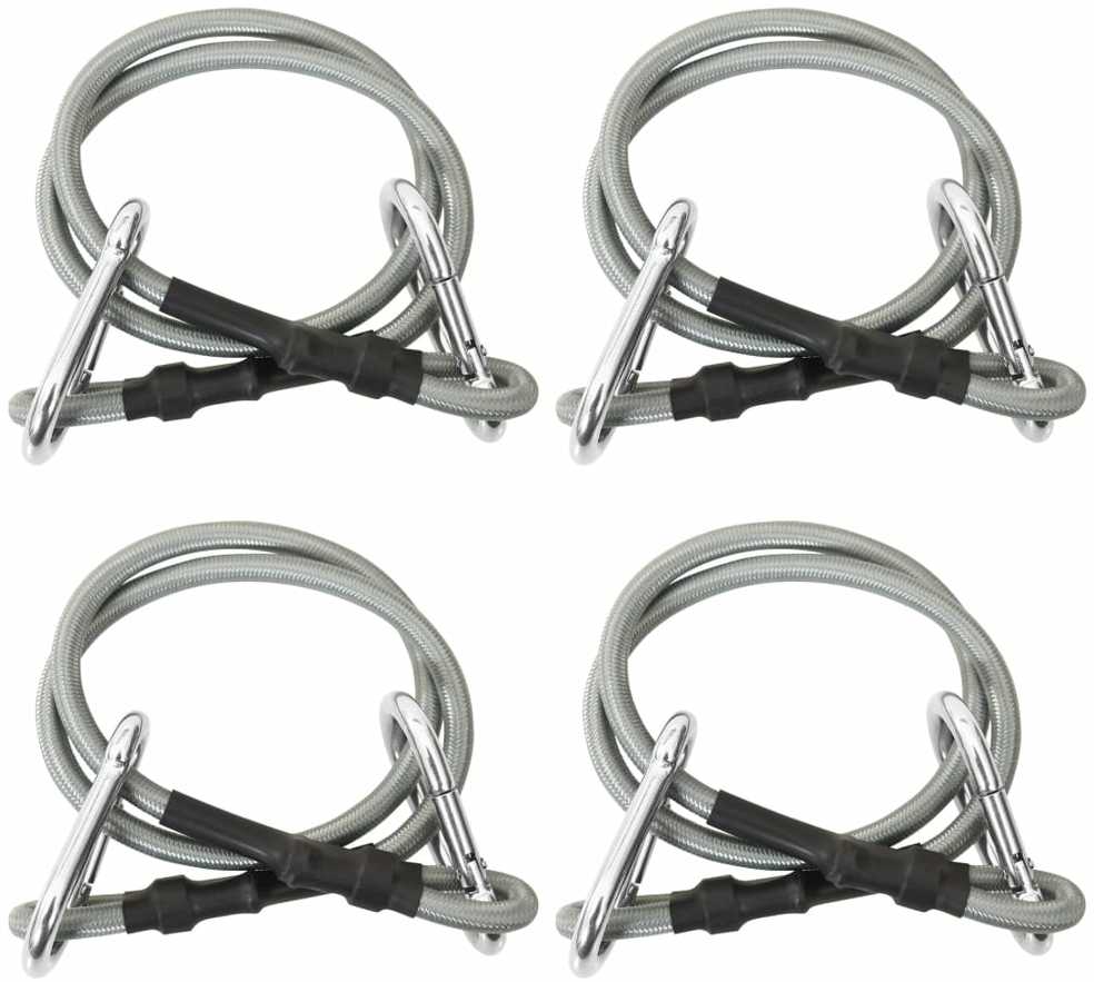 310252 Ropes with Carabiner 4 pcs Rubber