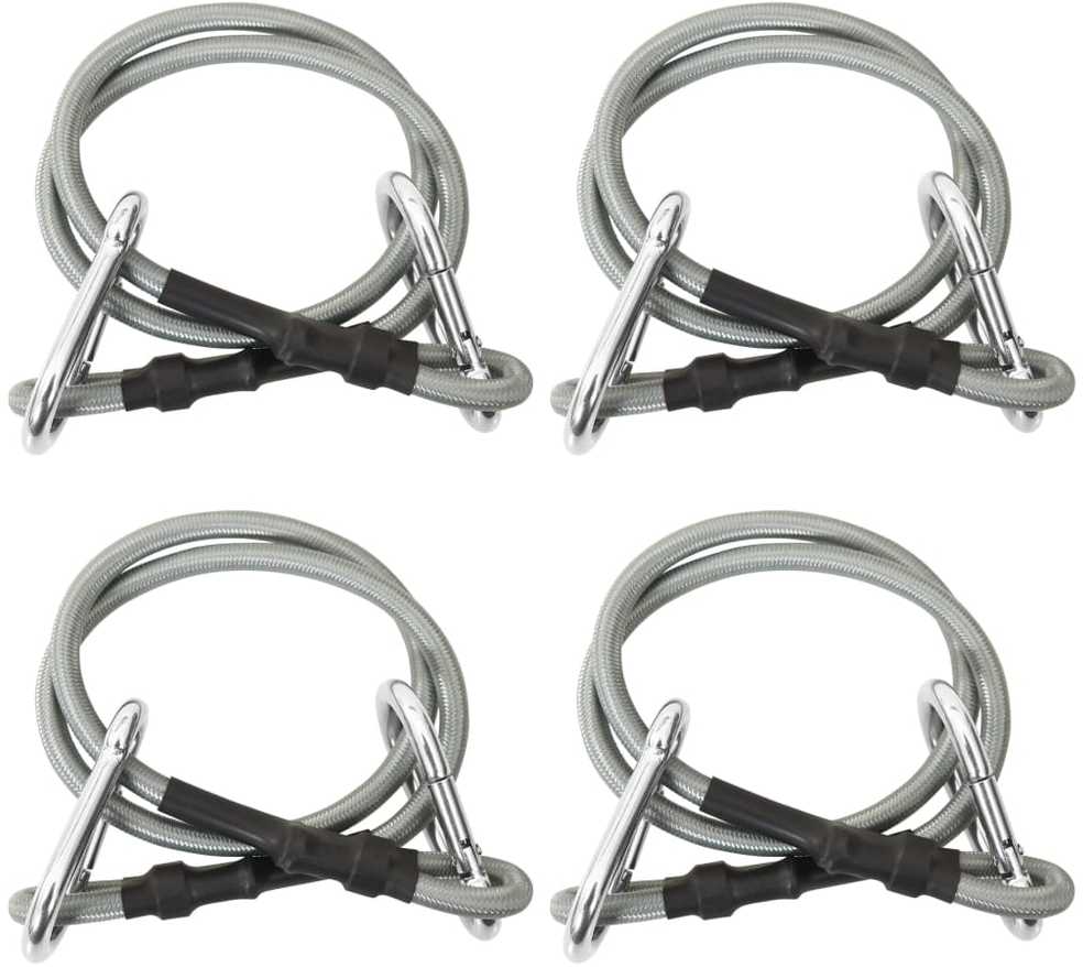 310252 Ropes with Carabiner 4 pcs Rubber