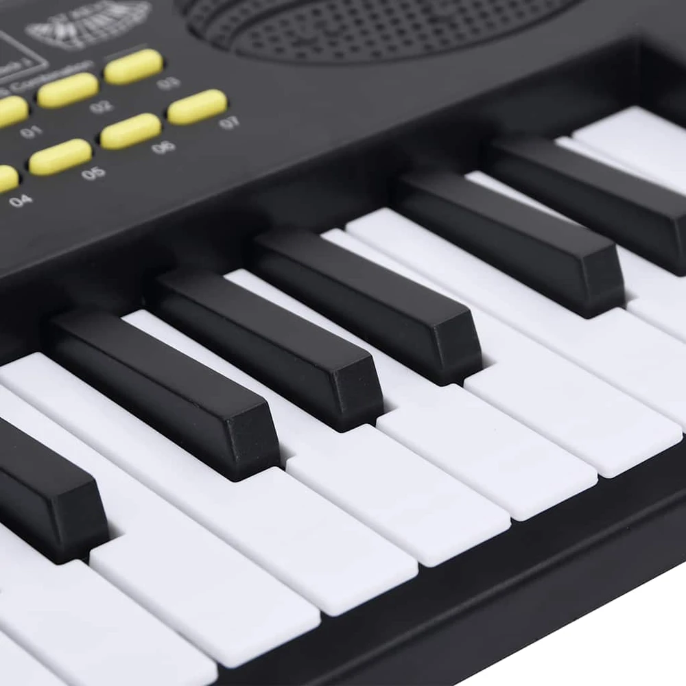 37 klavišų elektrinis pianinas su mikrofonu vaikams